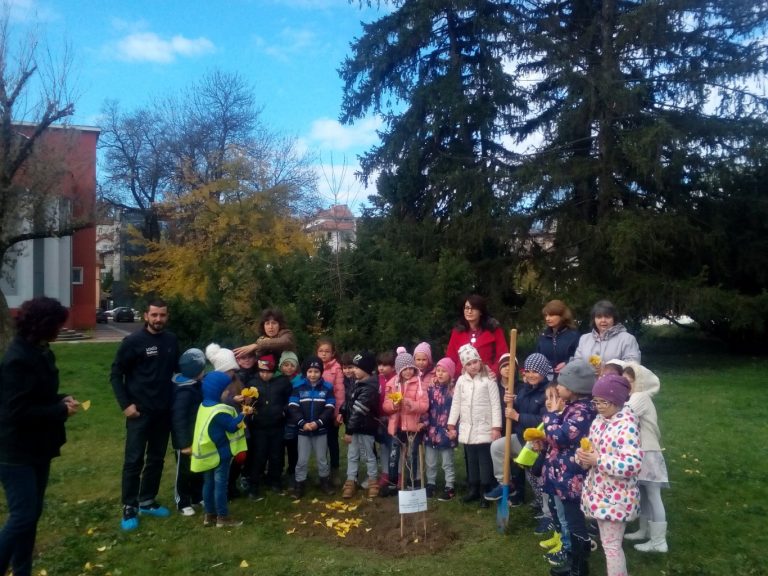 Спортисти и деца засадиха гинко билоба в центъра на Плевен