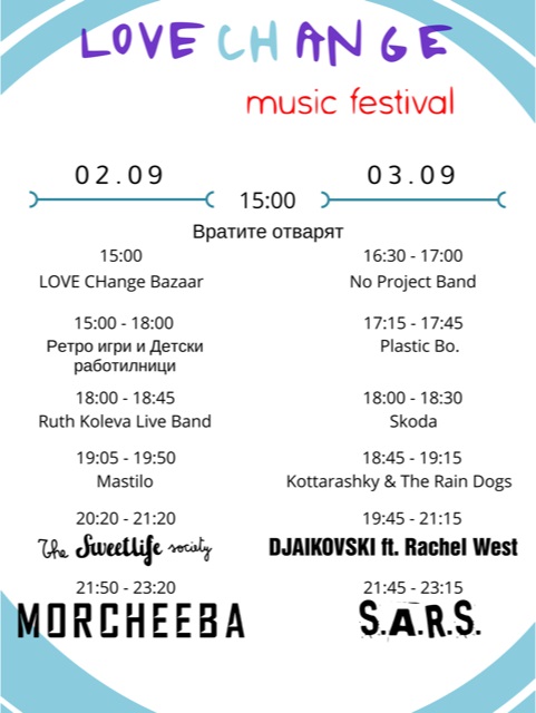 Посрещаме Morcheeba, The Sweet Life Society, S.A.R.S., Djaikovski и много български банди на 2 и 3 септември в Ловеч