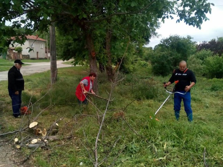 Почистиха с доброволен труд тревни площи в село Пресяка, община Ловеч