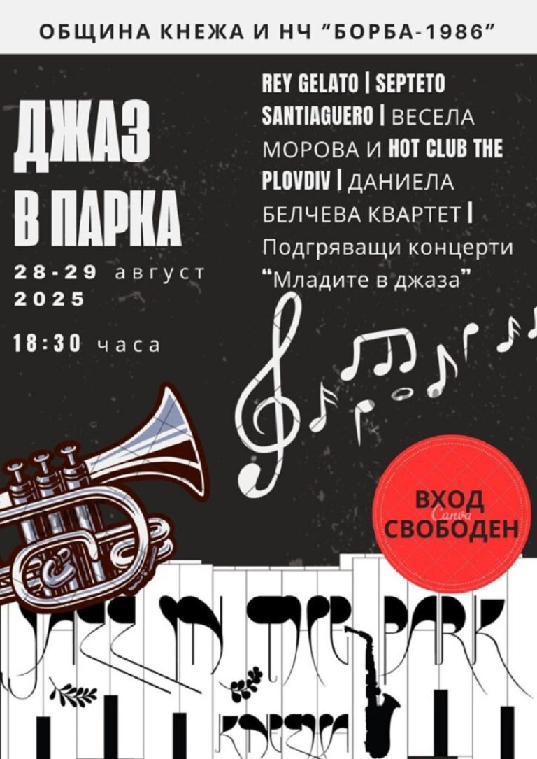 Музикален фестивал „Джаз в парка“ ще се проведе в Кнежа