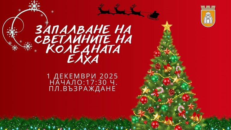 Светлините на коледната елха в Плевен ще грейнат на 1 декември