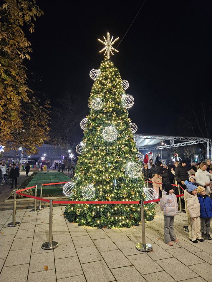 Запалиха светлините на коледната елха в Тетевен
