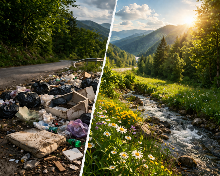 Хванаха мъж, изхвърлил отпадъци по пътя за Беклемето