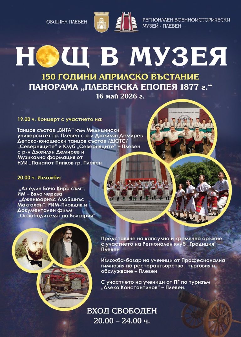 РВИМ – Плевен се включва в програмата за честване Празника на града и в „Нощта на музеите и галериите”